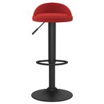 vidaXL Tabouret de bar Rouge bordeaux Velours