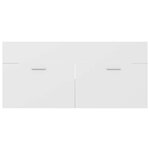 vidaXL Ensemble de meubles de salle de bain 2Pièces blanc bois ingénierie