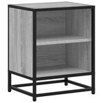 vidaXL Tables de chevet 2 Pièces sonoma gris bois d'ingénierie et métal