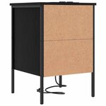 vidaXL Cabinet de chevet avec tiroir 2 Pièces Chêne noir 42 x 41 x 61 cm