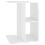 Vidaxl table d'appoint blanc brillant 60x40x45 cm aggloméré