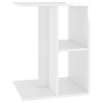 vidaXL Table d'appoint Blanc brillant 60x40x45 cm Aggloméré