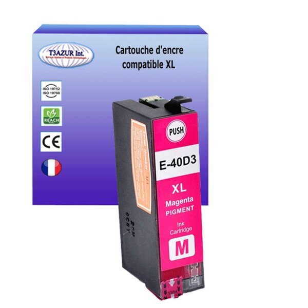 Cartouche compatible avec Epson SureColor SC-T5100  T5100M  T5100N remplace Epson T40D3 - Magenta 56ml
