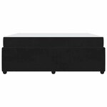 vidaXL Cadre de lit avec matelas Noir 180 x 200 cm tissu