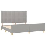 vidaXL Cadre de lit sans matelas gris clair 180x200 cm tissu