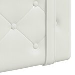 vidaXL Tête de lit suspendue Avec lumière LED Blanc Simili cuir