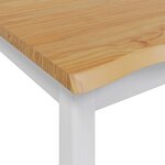 VidaXL Table haute EKAI Blanc 112 x 70 x 91 cm Bois de pin massif