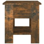vidaXL Table basse Chêne fumé 40x40x42 cm Bois d'ingénierie
