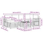 vidaXL Ensemble de canapés d'extérieur 7 Pièces Blanc et gris clair
