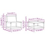 vidaXL Ensemble de canapés d'extérieur 4 pc Naturel et noir