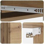 vidaXL Table d'appoint murale 87 5 x 34 5 x 17 cm Bois d'ingénierie