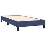 vidaXL Sommier à lattes de lit avec matelas LED Bleu 100x200 cm Tissu