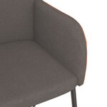 vidaXL Chaises à manger lot de 2 gris foncé tissu et similicuir