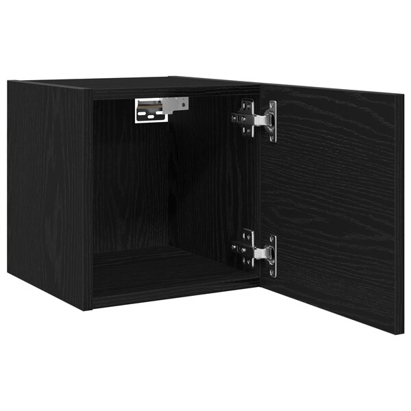 Armoires TV murales vidaXL 2 Pièces Chêne noir 30 5x30x30 cm