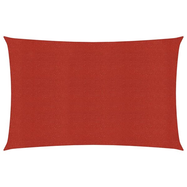 vidaXL Voile d'ombrage 160 g/m² Rouge 2 5x4 5 m PEHD