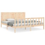 vidaXL Cadre de lit sans matelas bois massif de pin