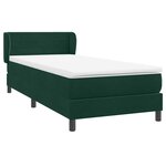 vidaXL Sommier à lattes de lit et matelas vert foncé 90x220 cm velours