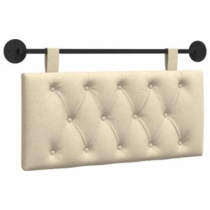 vidaXL Tête de lit suspendue Crème Tissu