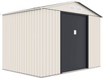 Abri de jardin métal "Nebraska" - 5.30 m² - Beige/Gris anthracite