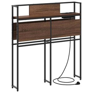 vidaXL Tête de lit de rangement Chêne marron 90 cm Bois d'ingénierie