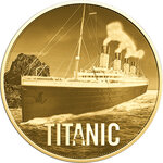 Monnaie TITANIC 1/1000 Oz Medaille Or