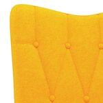 Vidaxl chaise de relaxation jaune moutarde tissu