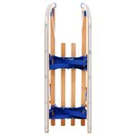 Vidaxl traîneau pliable en bois avec dossier 119 cm