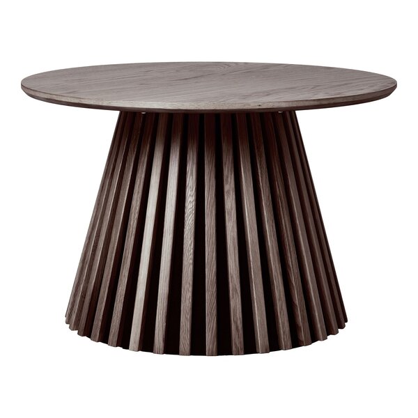 Table basse placage chêne fumé Ø 70 x 45 cm