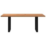 vidaXL Table à manger marron clair bois de chêne massif rectangulaire