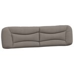 vidaXL Coussin de tête de lit Hvar taupe 200 cm tissu