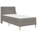 vidaXL Cadre de lit avec matelas avec tête de lit Polyester