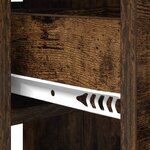 vidaXL Table à dîner 115 x 70 x 75 cm Bois d'ingénierie Chêne fumé