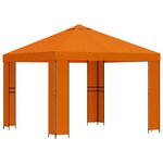 vidaXL Pavillon 3 x 3 m Orange Polyester et Acier 190 gsm