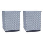 vidaXL Jardinières 2 Pièces gris clair 30x30x37 cm polypropylène
