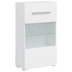 vidaXL Meubles TV 5 Pièces avec lumière LED blanc mat bois d'ingénierie