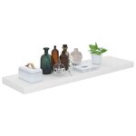 vidaXL Étagère murale flottante 2 Pièces Blanc brillant 90x23 5x3 8cm MDF