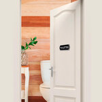Plaque de porte pour les toilettes en métal