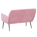 Banc banquette rose 108 x 79 x 79 cm velours 02_0010705