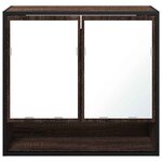 vidaXL Armoire à miroir de salle de bain chêne marron bois ingénierie