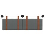 vidaXL Tête de lit suspendue Uni Gris foncé 130 x 55 x 5 cm PU antique