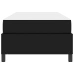 vidaXL Cadre de lit avec matelas Noir 90 x 190 cm tissu