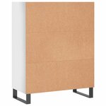 vidaXL Armoire à étagères blanc brillant 69 5x32 5x90 cm