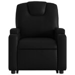 vidaXL Fauteuil inclinable de massage électrique noir similicuir