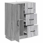 vidaXL Buffet Sonoma gris 66 x 34 5 x 87 cm Bois d'ingénierie