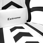 vidaXL Chaise de jeu pivotante et repose-pied Blanc et noir Similicuir