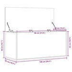 vidaXL Boîte de rangement gris béton 100x42x46 cm bois d'ingénierie