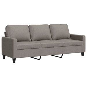 vidaXL Canapé à 3 places Taupe 180 cm Tissu
