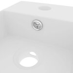 vidaXL Lavabo de salle de bain avec trop-plein Céramique Blanc mat