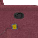 vidaXL Fauteuil de massage inclinable Rouge bordeaux Tissu