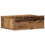 vidaXL Tables de chevet flottantes 2 Pièces vieux bois bois d'ingénierie